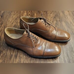 Calvin Klein Carlton Brown Cap Toe Lace Up Oxfords Size 10